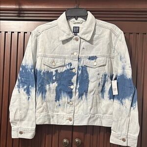 GAP Women's Tie-Dye Denim Jacket